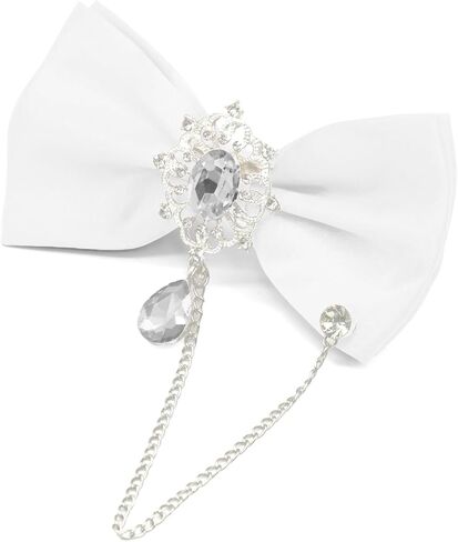Bow Ties for Men, Adjustable Mens Bow Tie Pre-Tied Bowties Men with Rhinestone Chain for Tuxedo Wedding Party in Kuwait