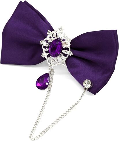 Bow Ties for Men, Adjustable Mens Bow Tie Pre-Tied Bowties Men with Rhinestone Chain for Tuxedo Wedding Party in Kuwait