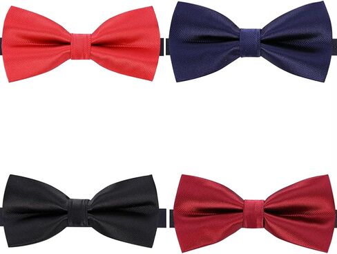 AUSKY 8 PACKS Elegant Adjustable Pre-tied Bow Ties for Men Boys (1&4&5&6&8 Pack for option) in Saudi Arabia