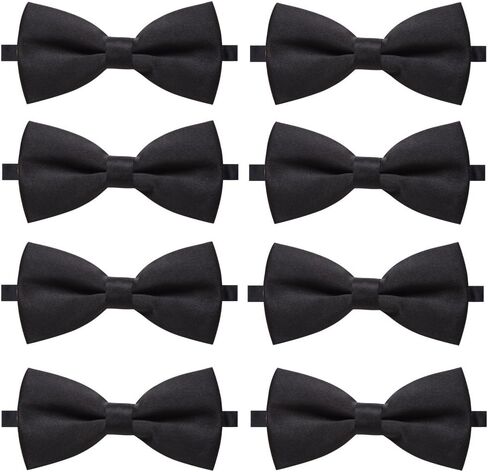 AUSKY 8 PACKS Elegant Adjustable Pre-tied Bow Ties for Men Boys (1&4&5&6&8 Pack for option) in Saudi Arabia