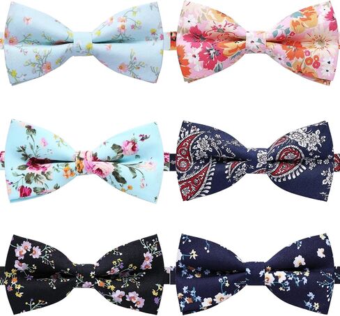 AUSKY 8 PACKS Elegant Adjustable Pre-tied Bow Ties for Men Boys (1&4&5&6&8 Pack for option) in Saudi Arabia
