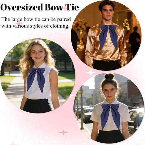 Oversized Bow Ties for Men Women, Pre-tied Big Bowties Men Adjustable Giant Bow Tie for Women for Wedding Party Prom in Saudi Arabia
