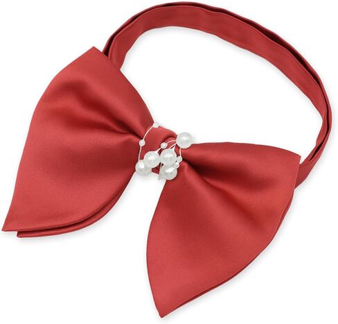 Pearl Bow Ties for Men, Adjustable Oversized Men's Bowtie, Large Solid Mens Bow Tie for Business Wedding Party Daily in Saudi Arabia