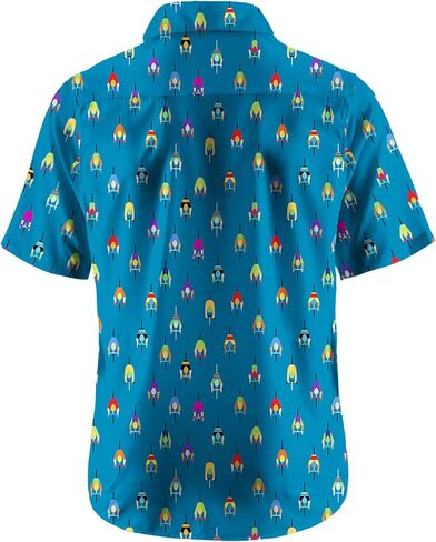 Cycling Shirts-Original Urban Blue Design,Zipper Pockets,Short Sleeves,Button Down Gravel Shirts for Biking in Saudi Arabia
