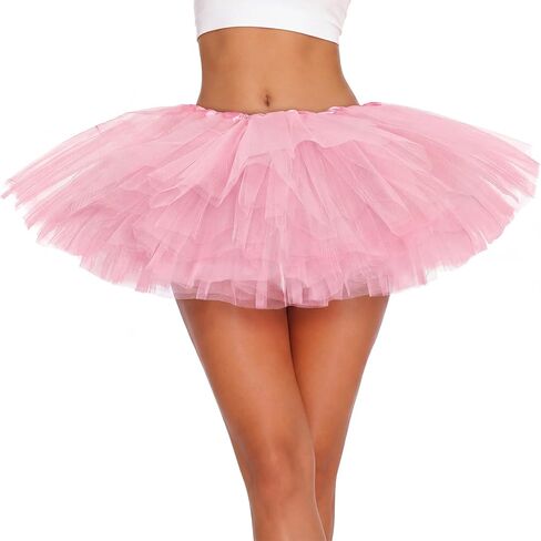 Tutus for Women Adult Tutu Tulle Skirts Costumes for Women 5 Layered Womens Tutu Skirts for Girls Teens Halloween in Saudi Arabia