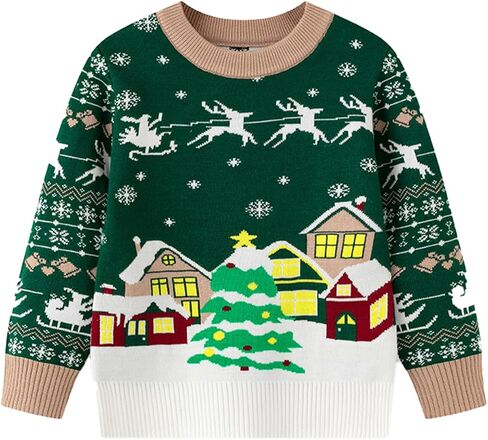 Todler Christmas Sweater Unisex Kids Xmas Ugly Knit Pullover 3-7 Years in Saudi Arabia