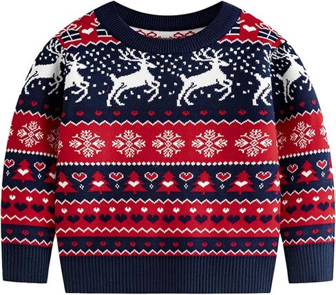 Todler Christmas Sweater Unisex Kids Xmas Ugly Knit Pullover 3-7 Years in Saudi Arabia