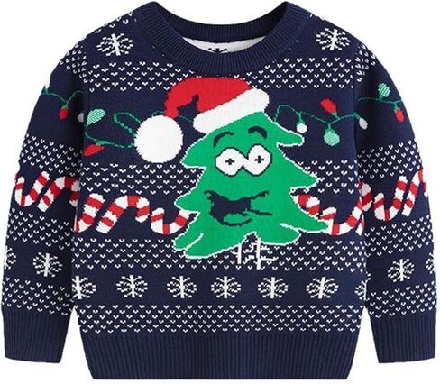 Todler Christmas Sweater Unisex Kids Xmas Ugly Knit Pullover 3-7 Years in Saudi Arabia