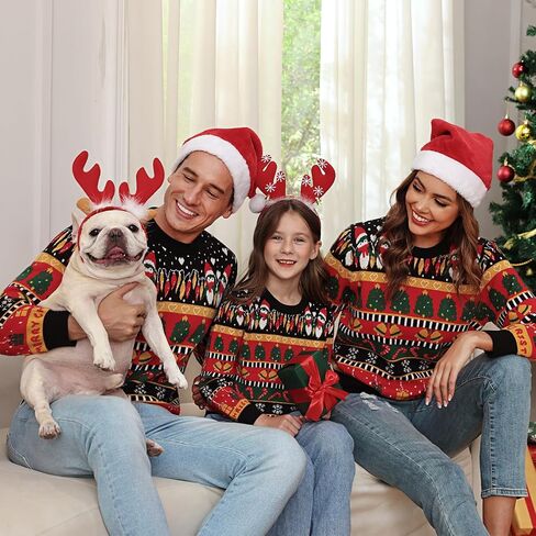Marvmys Kids Ugly Christmas Sweater Family Matching Outfits for Holiday Party Knitted Pullover in Kuwait