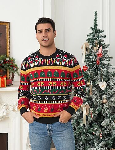Marvmys Kids Ugly Christmas Sweater Family Matching Outfits for Holiday Party Knitted Pullover in Kuwait