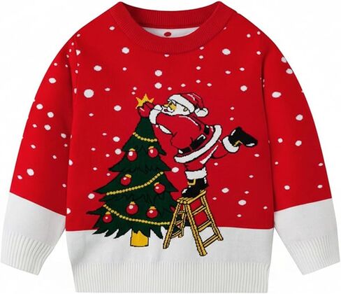 Todler Christmas Sweater Unisex Kids Xmas Ugly Knit Pullover 3-7 Years in Saudi Arabia