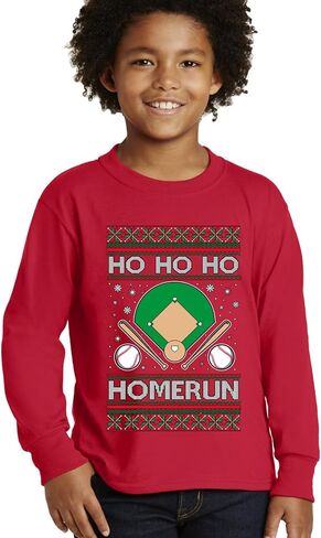 Wild Bobby Merry Blitzmas, Football Ugly Christmas Youth Longsleeve Shirt in Kuwait