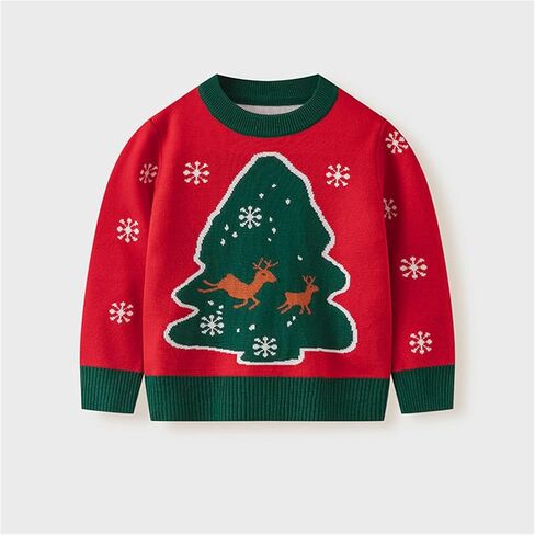 Ugly Christmas Sweater Kids Cute Toddler Boys Girls Long Sleeve Christmas Tree Elk Little Kid Christmas Outfit in Kuwait