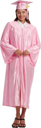 Unisex Shiny Graduation Cap and Gown Tassel Set 2025 2026 for High School and Bachelor in Saudi Arabia