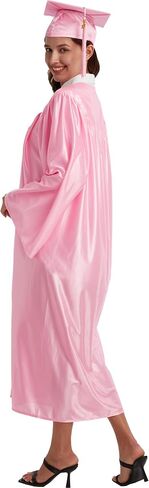 Unisex Shiny Graduation Cap and Gown Tassel Set 2025 2026 for High School and Bachelor in Saudi Arabia