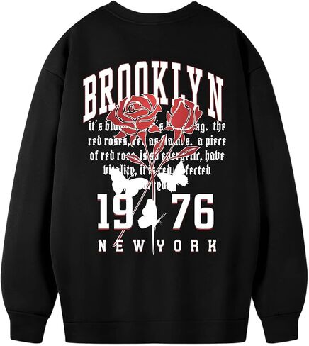 GORGLITTER Men's Graphic Sweatshirts Long Sleeve Crewneck Sweatshirt Drop Shoulder Pullover Tops in Saudi Arabia