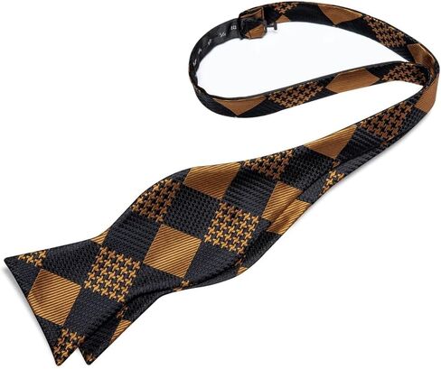 Self Tie Bow Handkerchief Cufflinks Set Silk Bowknot Formal Wedding Party Cravat in Saudi Arabia