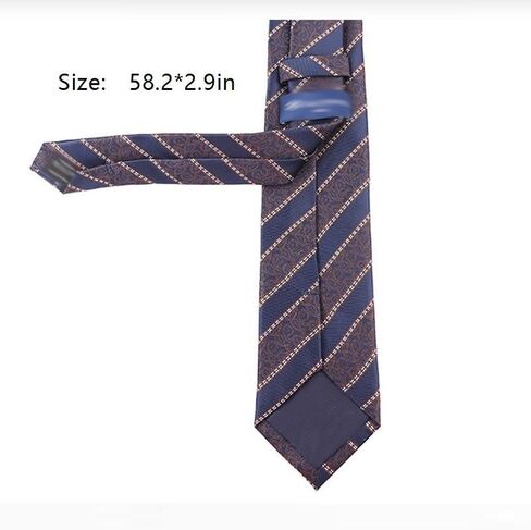 Red Men's Striped Tie Business Formal Banquet Sui Hand Tied Stripe in Kuwait