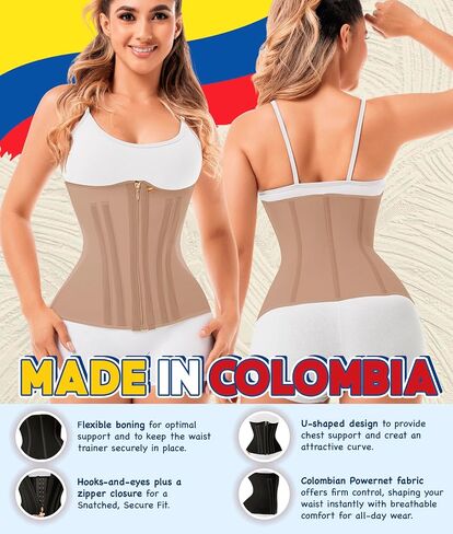 LadySlim by NuvoFit AUTHENTIC COLOMBIAN Waist Trainer Wrap Belt for Women – Fajas Colombianas Reductoras para Mujer in Saudi Arabia