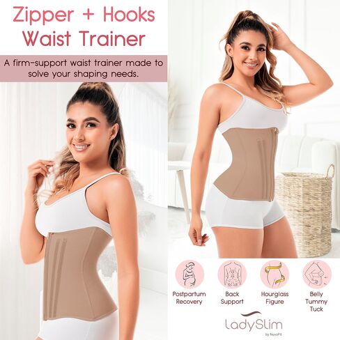 LadySlim by NuvoFit AUTHENTIC COLOMBIAN Waist Trainer Wrap Belt for Women – Fajas Colombianas Reductoras para Mujer in Saudi Arabia
