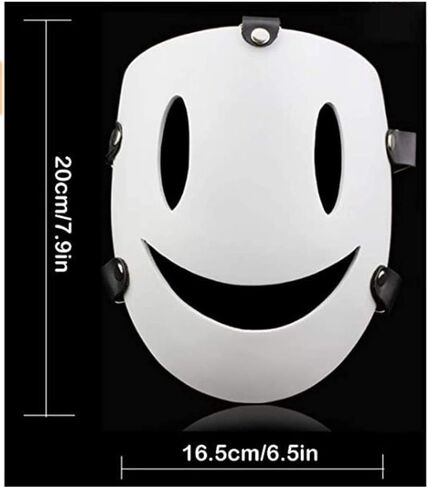 Halloween Cosplay High-Rise Invasion Tenku Shinpan White Smile Party Resin Bar Costume Mask in Saudi Arabia