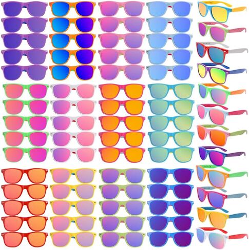 60 Pack Neon Party Sunglasses Bulk, 12 Colors Sun Glasses with UV400 Protection for Kids Adults, Party Favors for Summer Beach, Carnival, Classroom Prize, Goody Bag Stuffer, Birthday Party Supplies in Saudi Arabia
