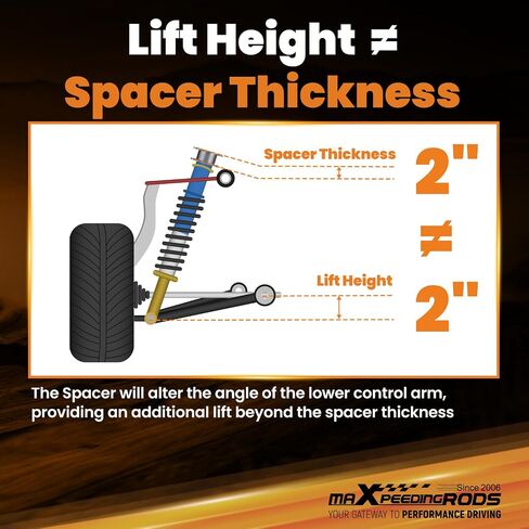 maXpeedingrods 2" Lift Kit for Jeep Compass Patriot MK 2007-2017, Lift Spacers with Alignment Control Arms and Camber Bolts in Saudi Arabia