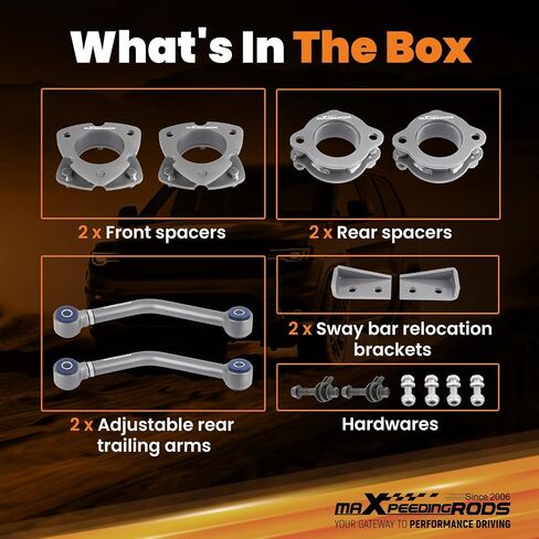 maXpeedingrods 2" Lift Kit for Jeep Compass Patriot MK 2007-2017, Lift Spacers with Alignment Control Arms and Camber Bolts in Saudi Arabia