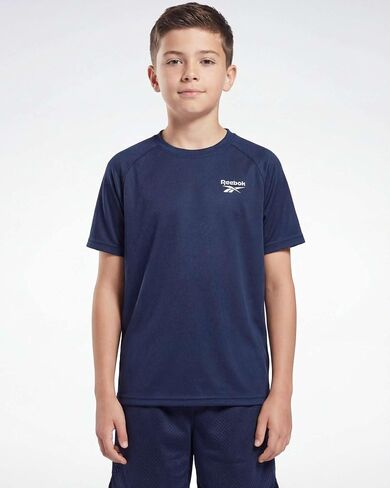 Reebok 4 Pack: Boys' Mesh Short Sleeve Crew Neck T-Shirt - Athletic Misture Wicking Tops for Teens Kids & Youth in Kuwait