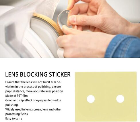 Lens Edging Sticker, 500PCS Double Sided Blocking Stickers, Non Slip Adhesive Tape for Eyeglass Polishing and Lens Processing in Kuwait