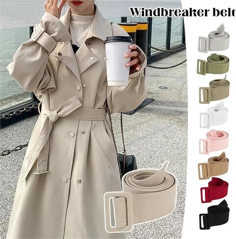 Trench Coat Belt Jacket Coat Belt Replacement Women Trench Overcoat Waist for Men in Saudi Arabia