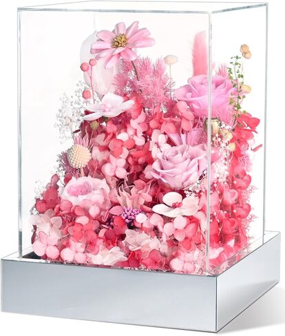Waipfaru Preserved Flowers, Purple Fresh Bouquet with Gift Box, Flowers for Delivery Prime, Forever Flowers for Women Birthday Gift, Anniversary, Teacher, Mother Day, Valentines Day Gifts for Her in Kuwait