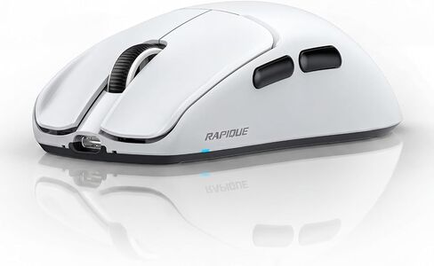 RAPIQUE 53g Wireless Mouse, Bluetooth 5.1 & 2.4 GHz Dual Mode, White in Kuwait