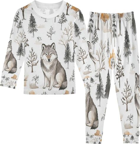 Pajama Sets Long Sleeve Top with Pants Cotton Soft Sleepwear 2 Piece Pjs Set in Kuwait