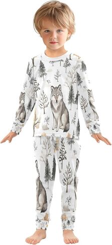 Pajama Sets Long Sleeve Top with Pants Cotton Soft Sleepwear 2 Piece Pjs Set in Kuwait