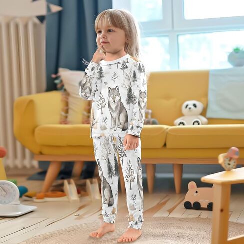 Pajama Sets Long Sleeve Top with Pants Cotton Soft Sleepwear 2 Piece Pjs Set in Kuwait