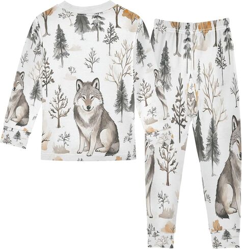 Pajama Sets Long Sleeve Top with Pants Cotton Soft Sleepwear 2 Piece Pjs Set in Kuwait