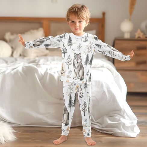 Pajama Sets Long Sleeve Top with Pants Cotton Soft Sleepwear 2 Piece Pjs Set in Kuwait