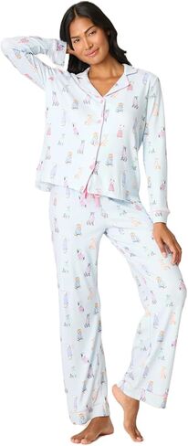 Dog Print Pointelle Pajama Set by PJ Salvage in Kuwait