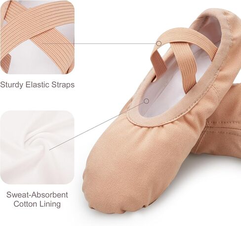 STELLE Ballet Shoes for Women Highly Stretch Canvas Dance Slipper Yoga Shoes for Girls/Adults in Kuwait
