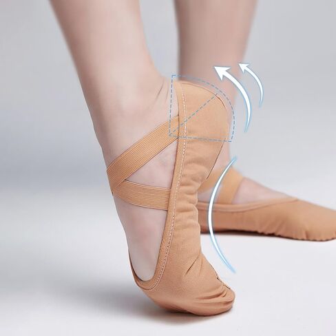 STELLE Ballet Shoes for Women Highly Stretch Canvas Dance Slipper Yoga Shoes for Girls/Adults in Kuwait