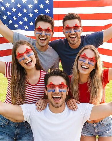 12/20/36 Pack Independence Day Heart/Star Patriotic Sunglasses, 4th of July Glasses for Women Men Party Accessories in Kuwait