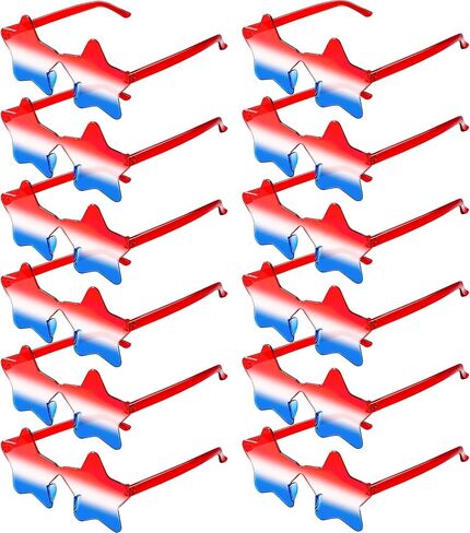 12/20/36 Pack Independence Day Heart/Star Patriotic Sunglasses, 4th of July Glasses for Women Men Party Accessories in Kuwait