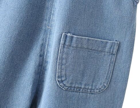 DINGDONG'S CLOSET Baby Toddler Kid Girl Denim Flower Pocket Overalls Suspenders in Saudi Arabia