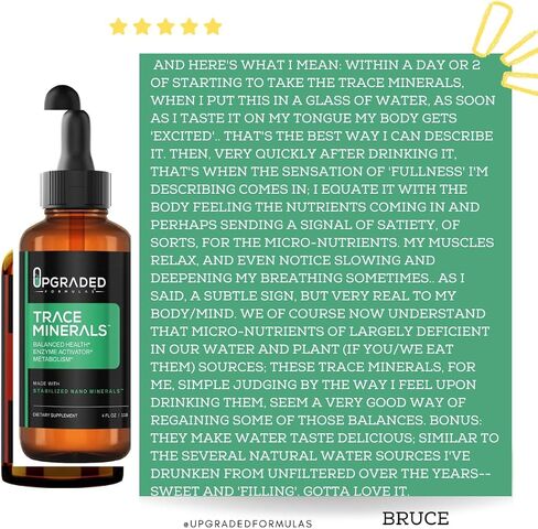 Upgraded Formulas Trace Minerals with Liquid Nano Minerals - Balanced Health, Enzyme Activator and Metabolism - Paleo, Vegan (4 Fluid Ounces) in Saudi Arabia