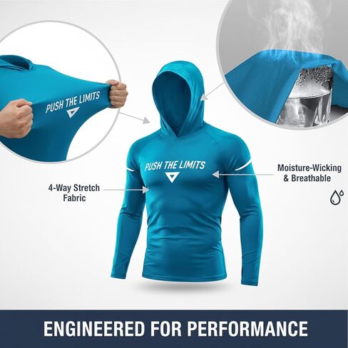 3 Pack Men's Sun Protection Hoodie Shirt for Men Fishing Shirts UPF 50+ Long Sleeve Shirt Lightweight Rash Guard in Saudi Arabia