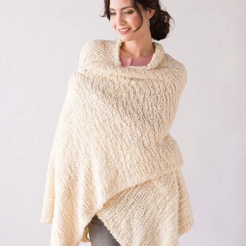 DEMDACO Giving Collection Giving Shawl with Pockets - Cozy Wrap for Women - Pockets - Soft Knit - Comfortable - Blanket-Style - Thoughtful Gift for Her - One Size - Cool Cream in Kuwait
