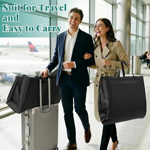 LANDNEOO 65" Long Garment Bags for Travel, Dress Bags for Hanging Clothes, Wedding Dress Cover for Women, Closet Storage for Gowns, Coats, Black, 4 Pack in Saudi Arabia