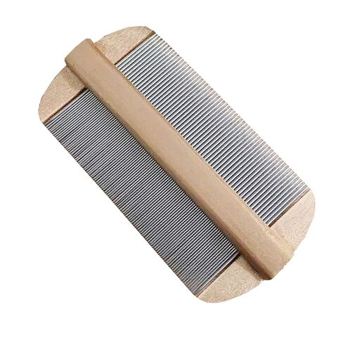 Vivifivenca Durable Lice Comb Stainless Steel Asian Large size 4inch Double - Sided Ultra Fine Tooth (Nits/Eggs), Dense Tooth (Flea/Ticks/Dandruff), Safe for Humans & Pets Scalp (Gold） in Saudi Arabia