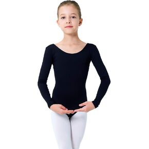 Finihen Girls Leotard Basic Long Sleeve Ballet Dance Leotard (2T-14 Years) Multiple Colors. in Saudi Arabia